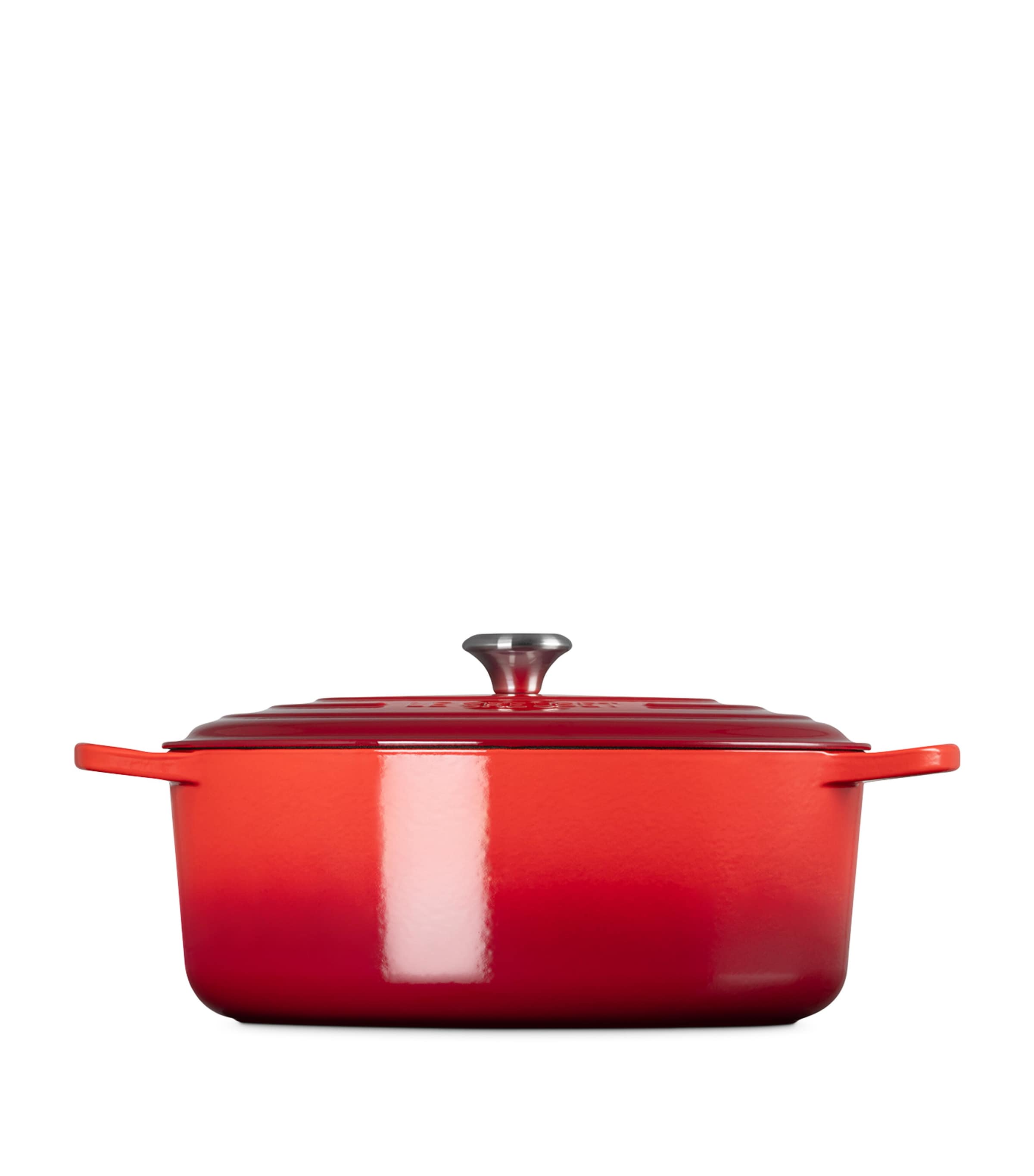 Cast Iron Oval Casserole Dish (35cm) NO COLOUR Image 3