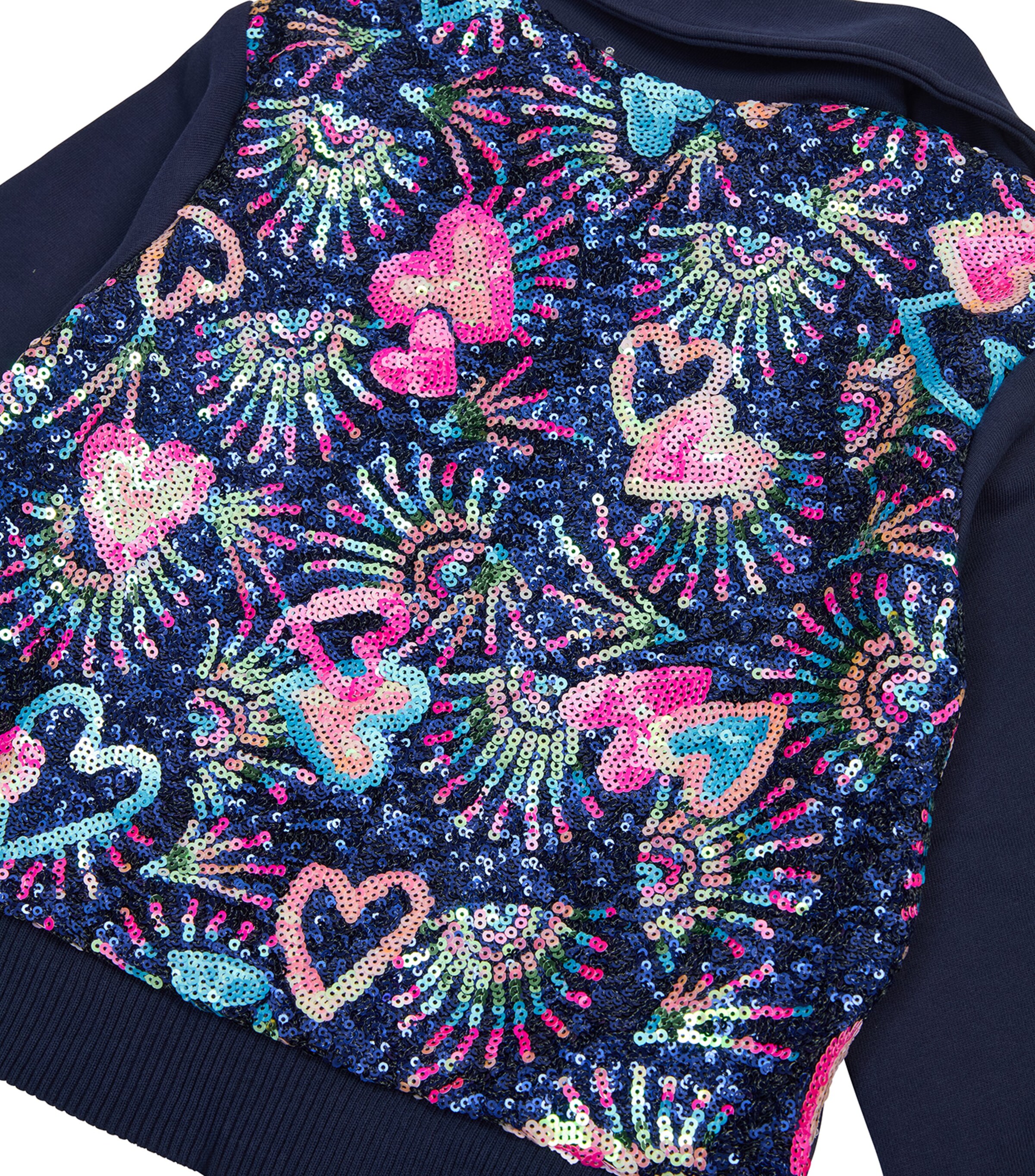 Sequinned Fancy Cardigan (4-6 Years) NAVY Image 2