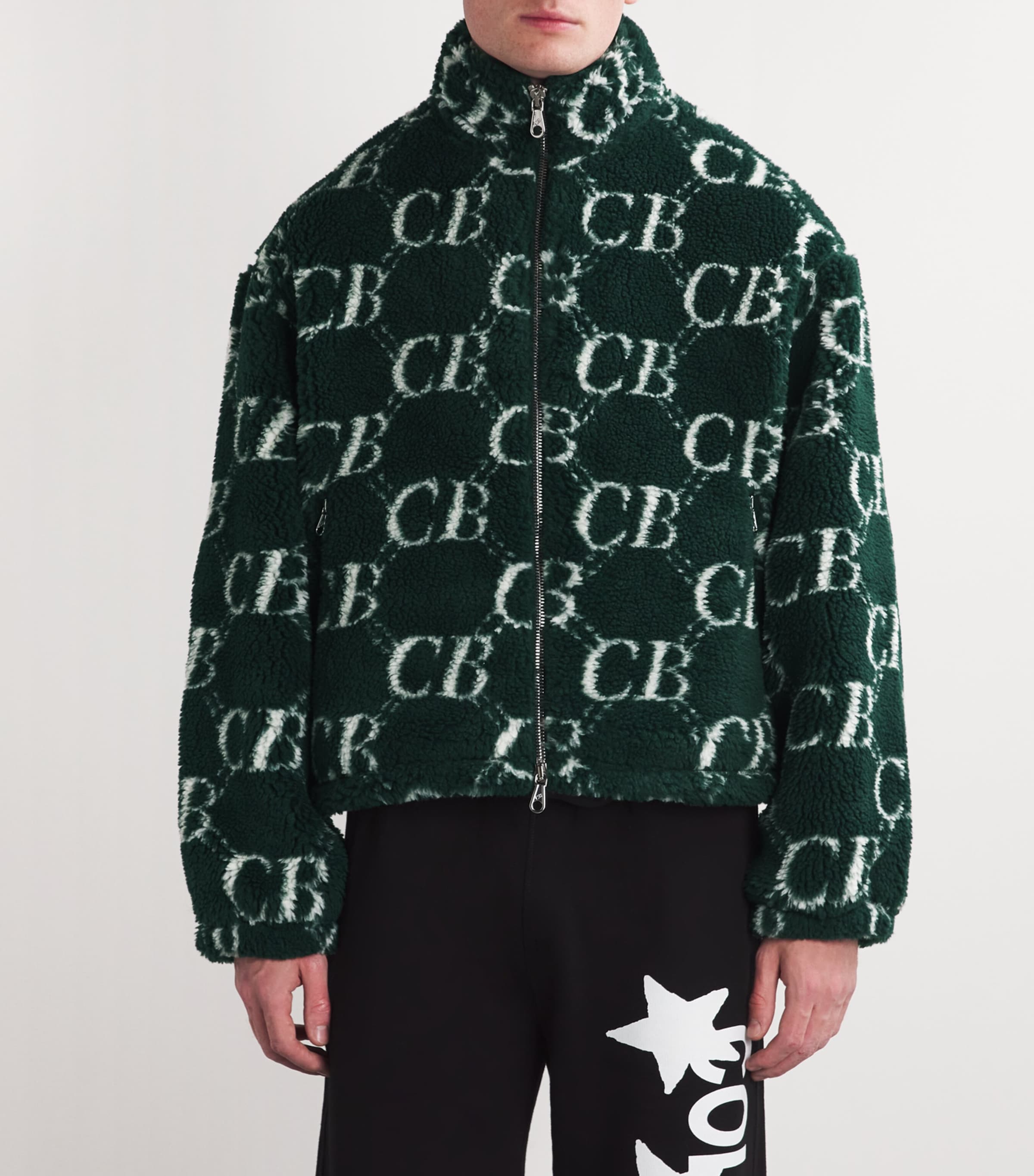 Monogram Fleece Jacket FOREST GREEN 610 Image 3