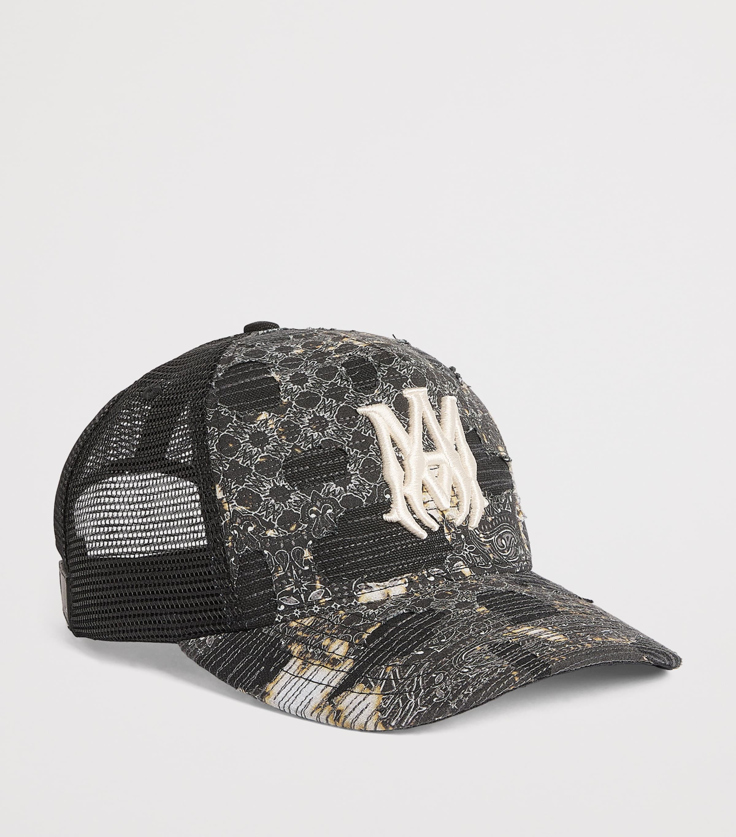 AMIRI Black Bandana Repair Trucker Cap | Harrods US
