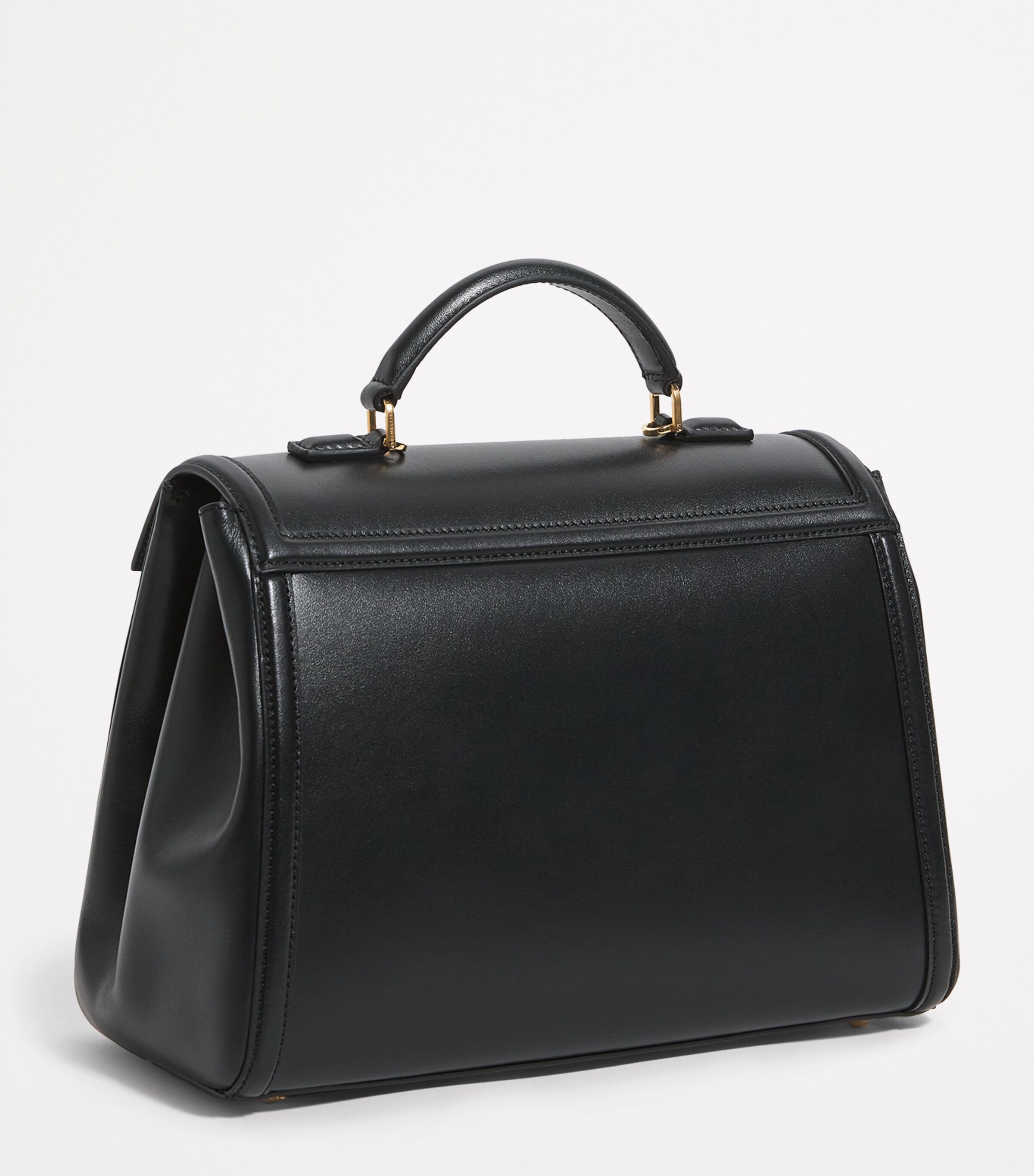 Demellier Leather Midi Paris Top-Handle Bag Black Image 3