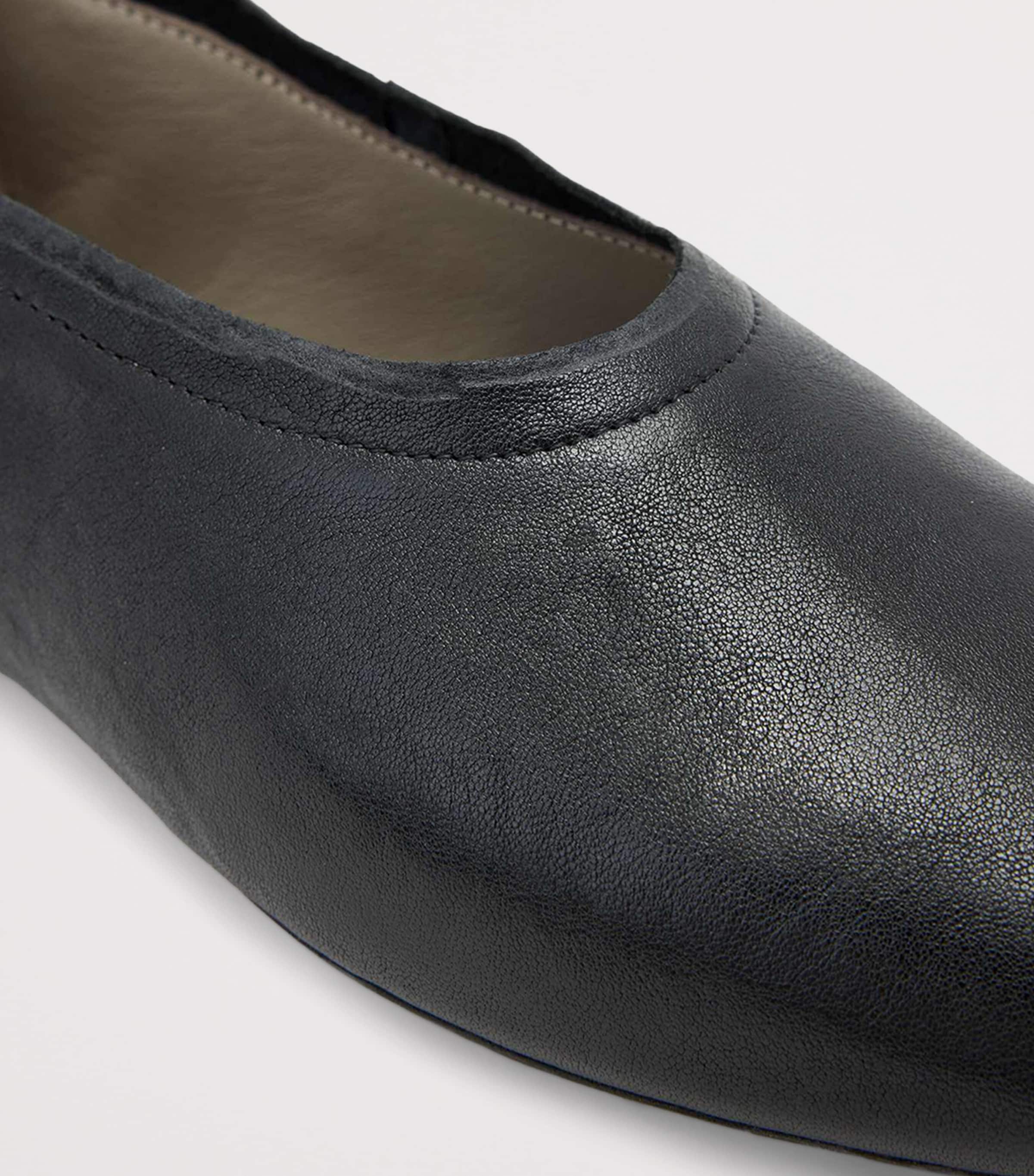 AllSaints Leather Hailee Ballet Flats Black Image 5