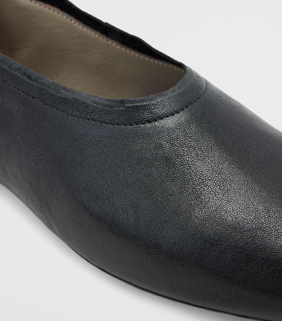 AllSaints Leather Hailee Ballet Flats Black Image 5