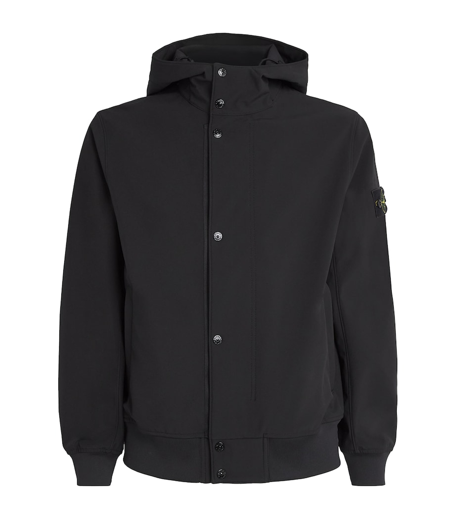 Stone Island Mens Light Soft Shell-R Hooded Jacket Image 1