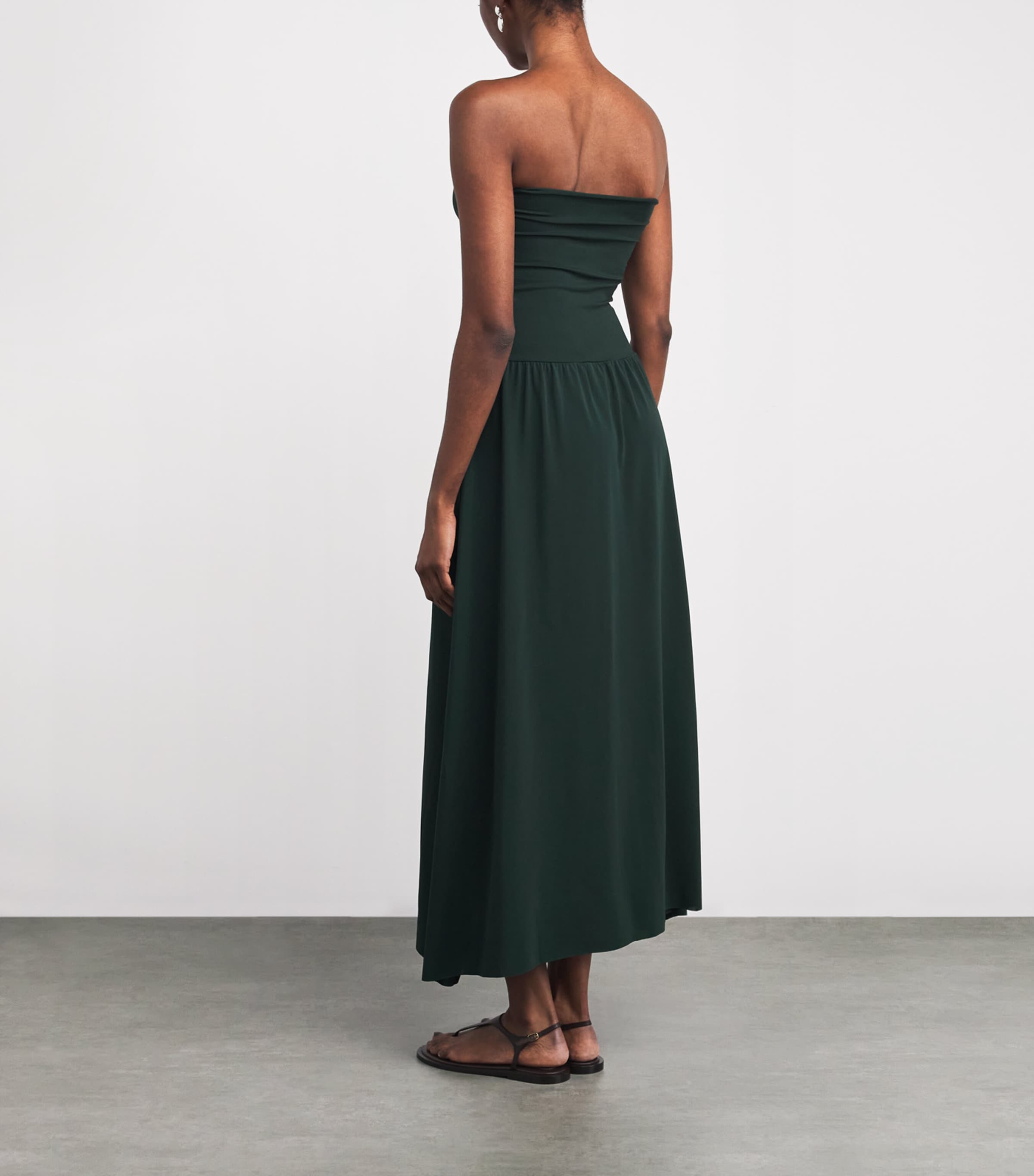 Crepe Jersey Oda Maxi Dress SCARABEE (01548) Image 3