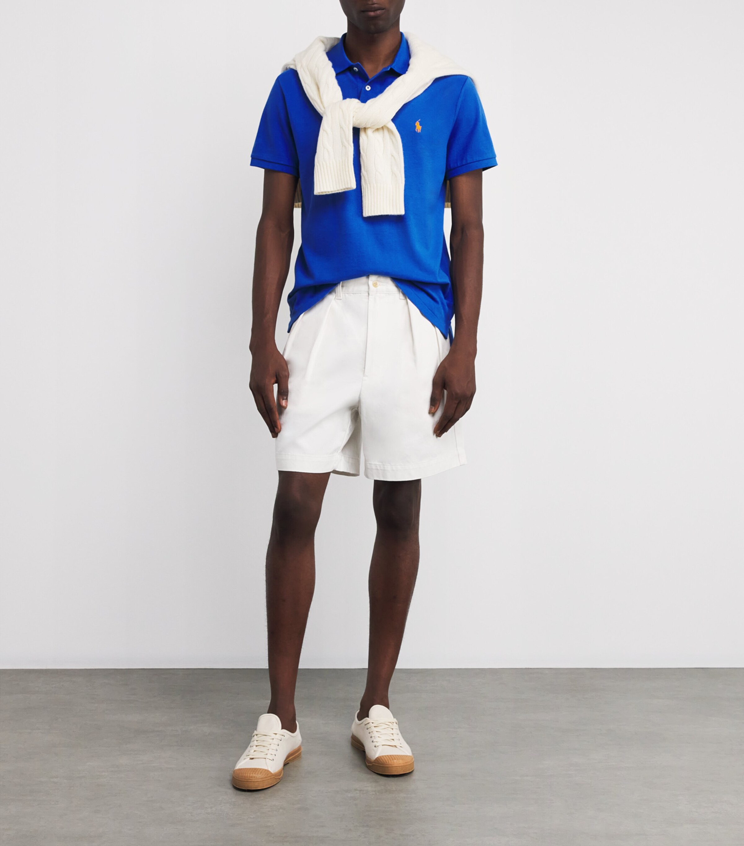Polo Ralph Lauren Mens Cotton Mesh Custom-Fit Polo Shirt New Iris Blue Image 2