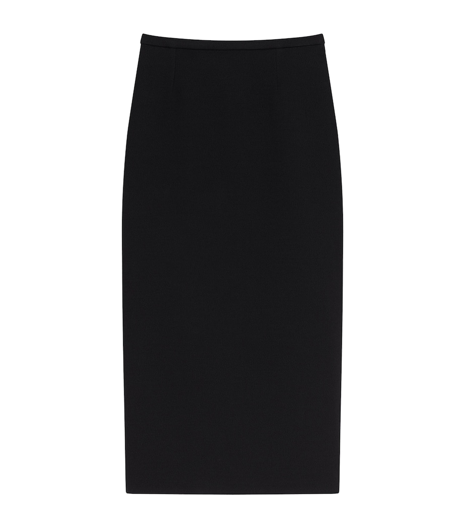 Wool-Blend Midi Pencil Skirt BLACK Image 1
