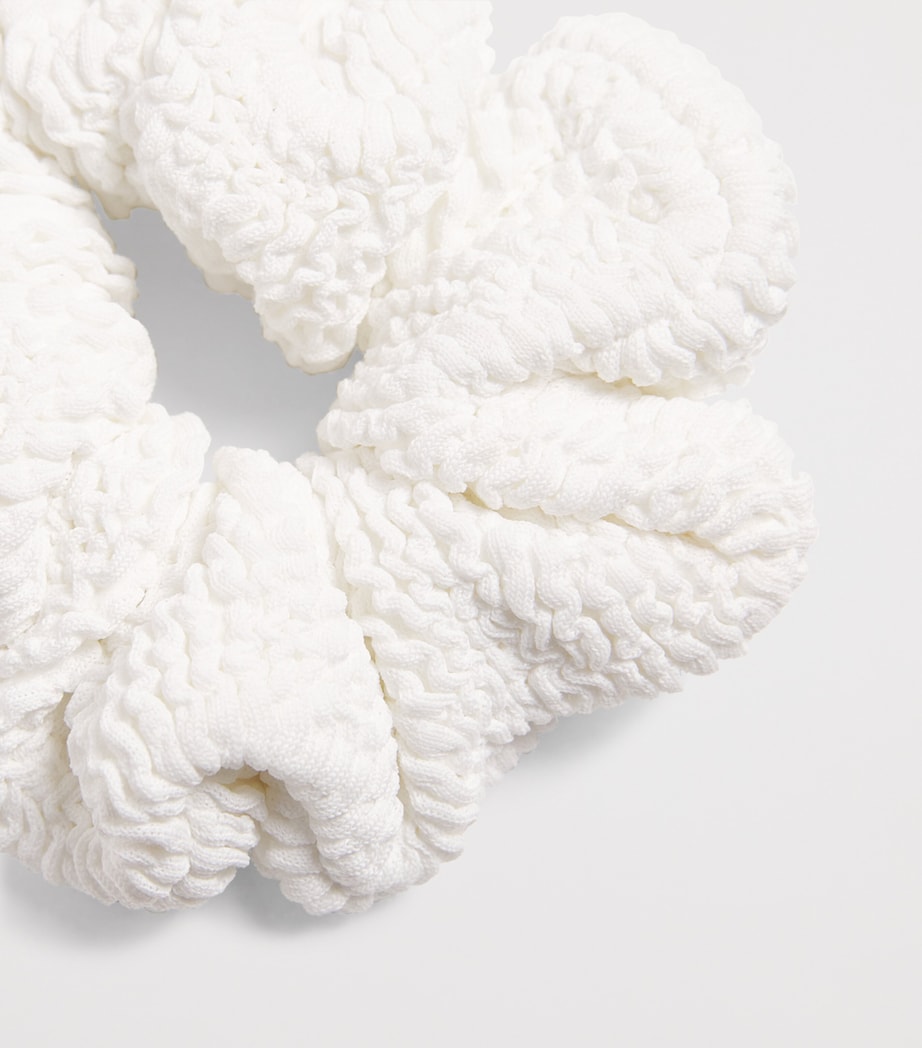 Hunza G Crinkle Scrunchie White Image 2
