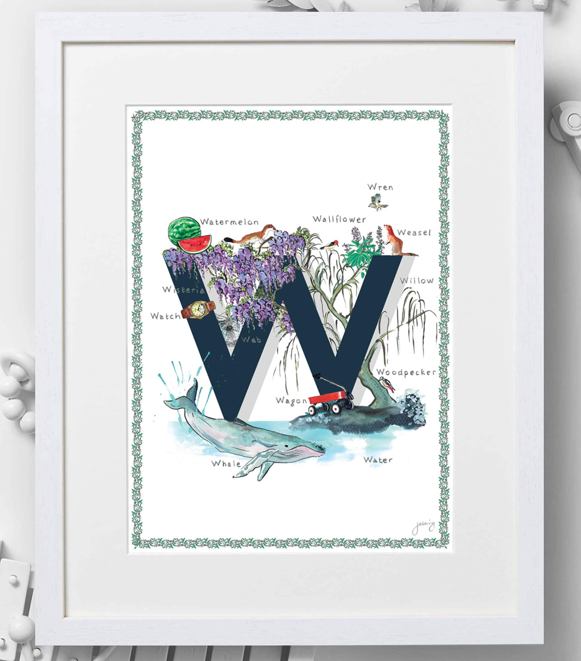 A4 Letter Print NAVY Image 2