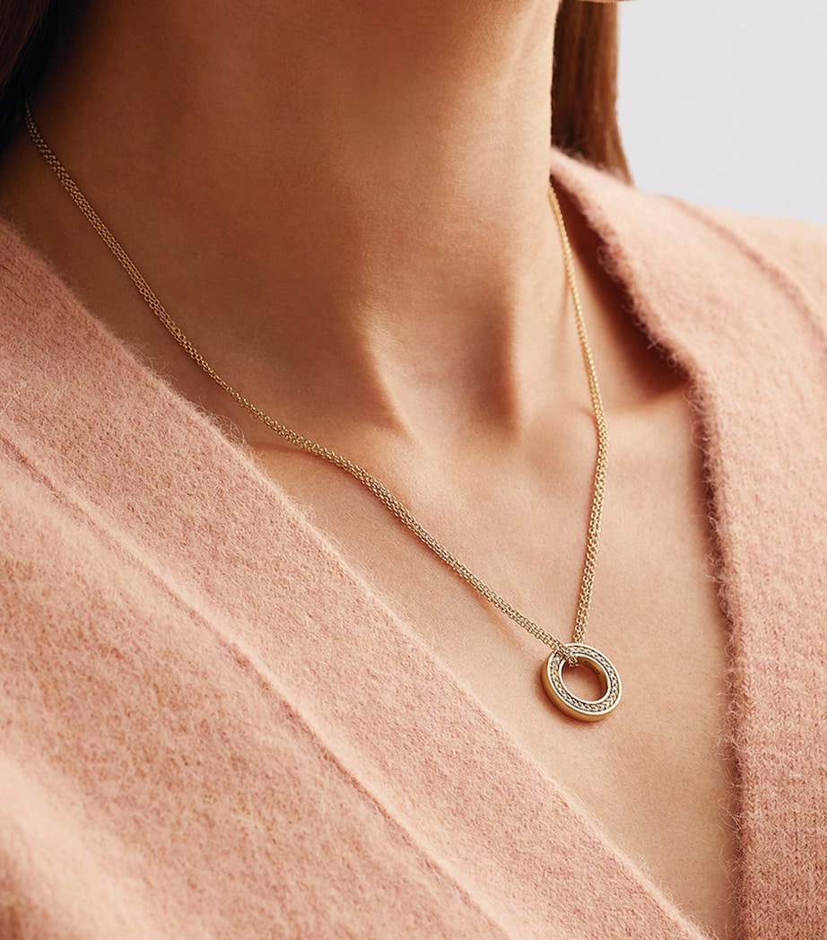 Yellow Gold and Diamond Medium Roulette Pendant YELLOW GOLD Image 3