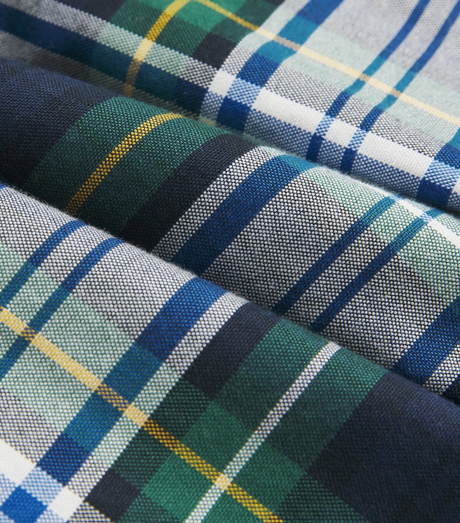 Cotton Plaid Custom Fit Oxford Shirt MULTI Image 5