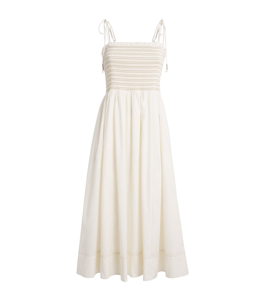 Smocked Kaela Midi Dress W0097 DOVE Image 1