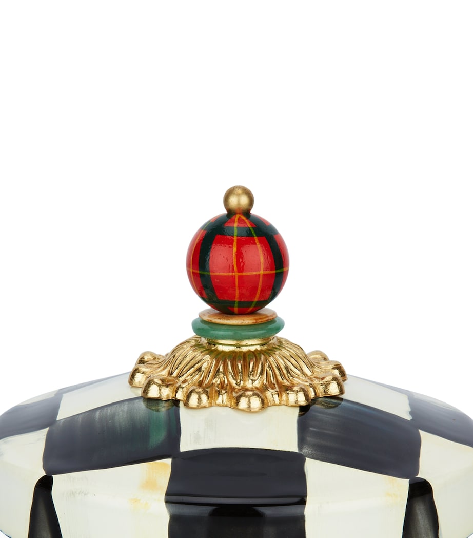 Courtly Check Cookie Jar BLACK Image 2