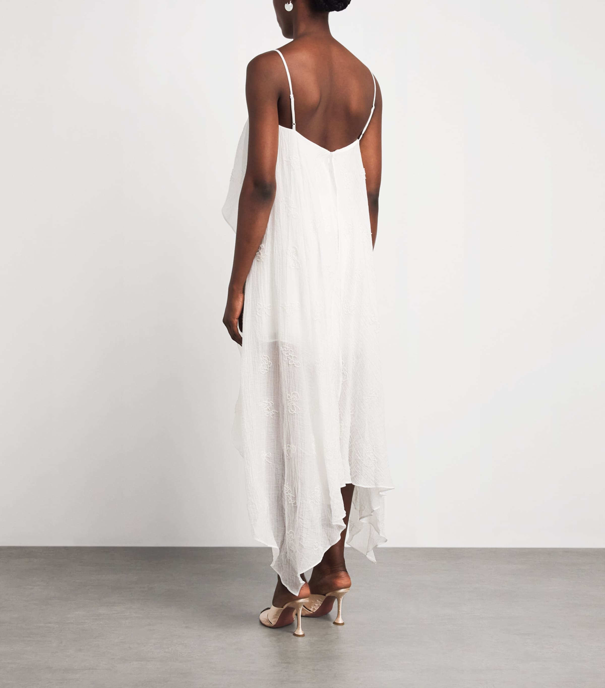 staud white dress Vincent White / S tie neck detail. STAUD, Amalina Linen Mini Dress