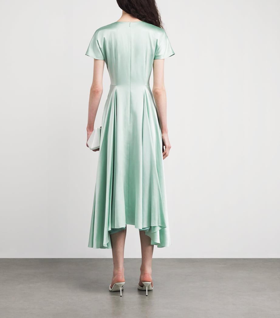 Roksanda Womens Silk Satin Noma Midi Dress Opaline Image 4