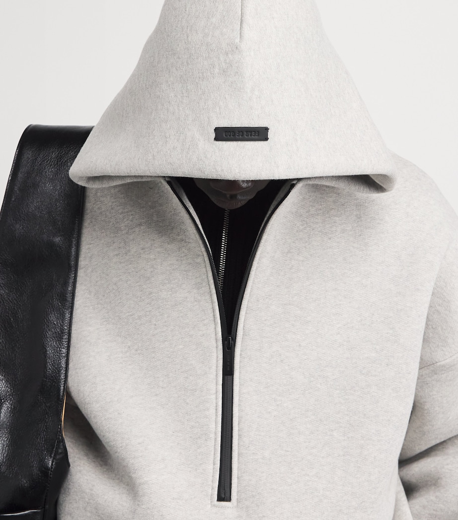 Half-Zip Athletic Hoodie MELANGE GREY Image 6