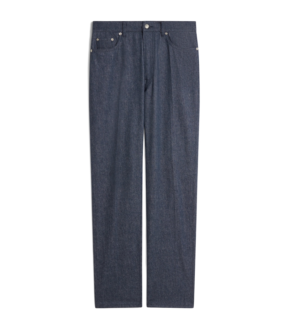 Wool-Blend Denim Trousers 408BLUE INDIGO Image 1