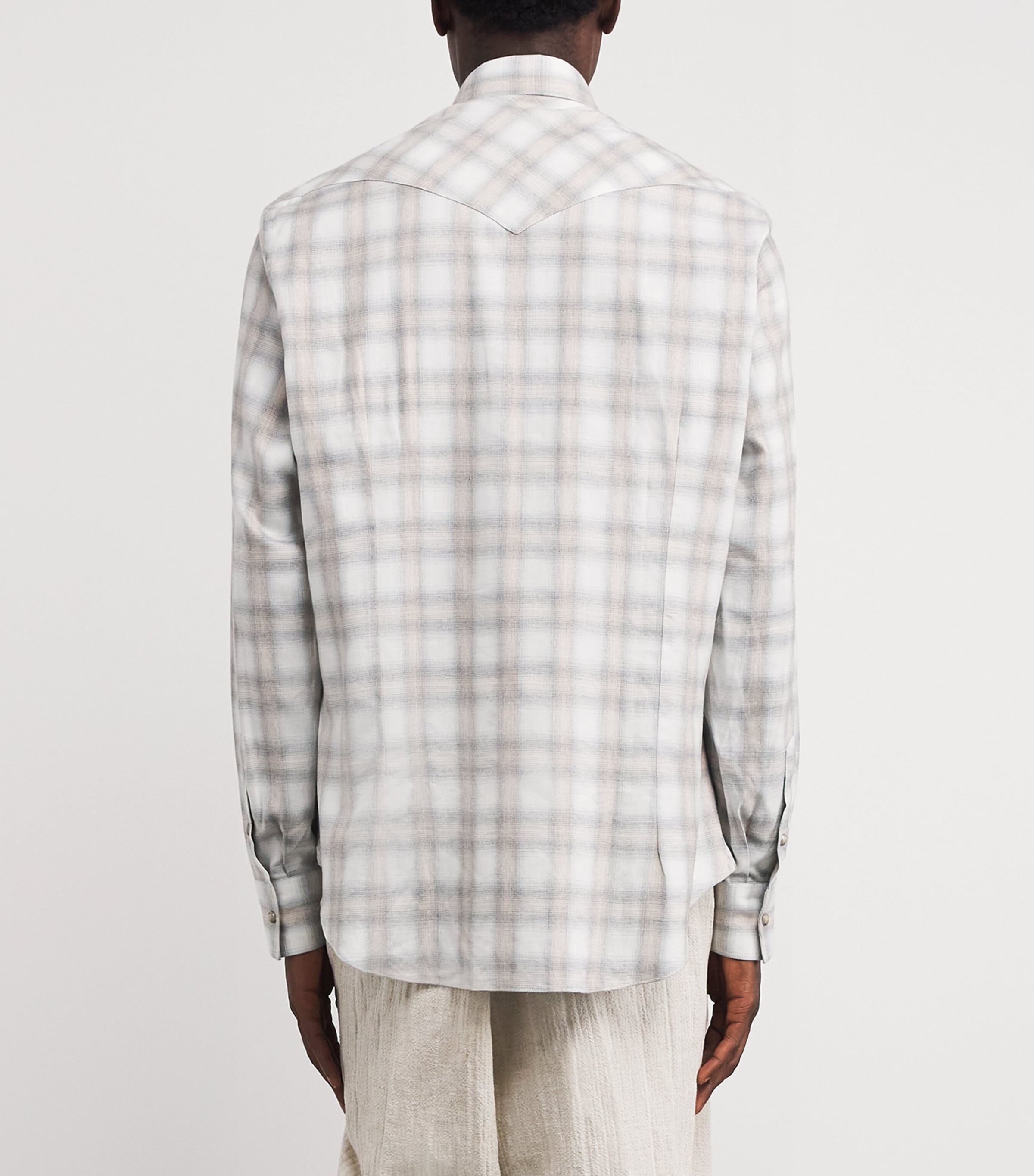 Cotton-Blend Check Texas Shirt SABBIA Image 4