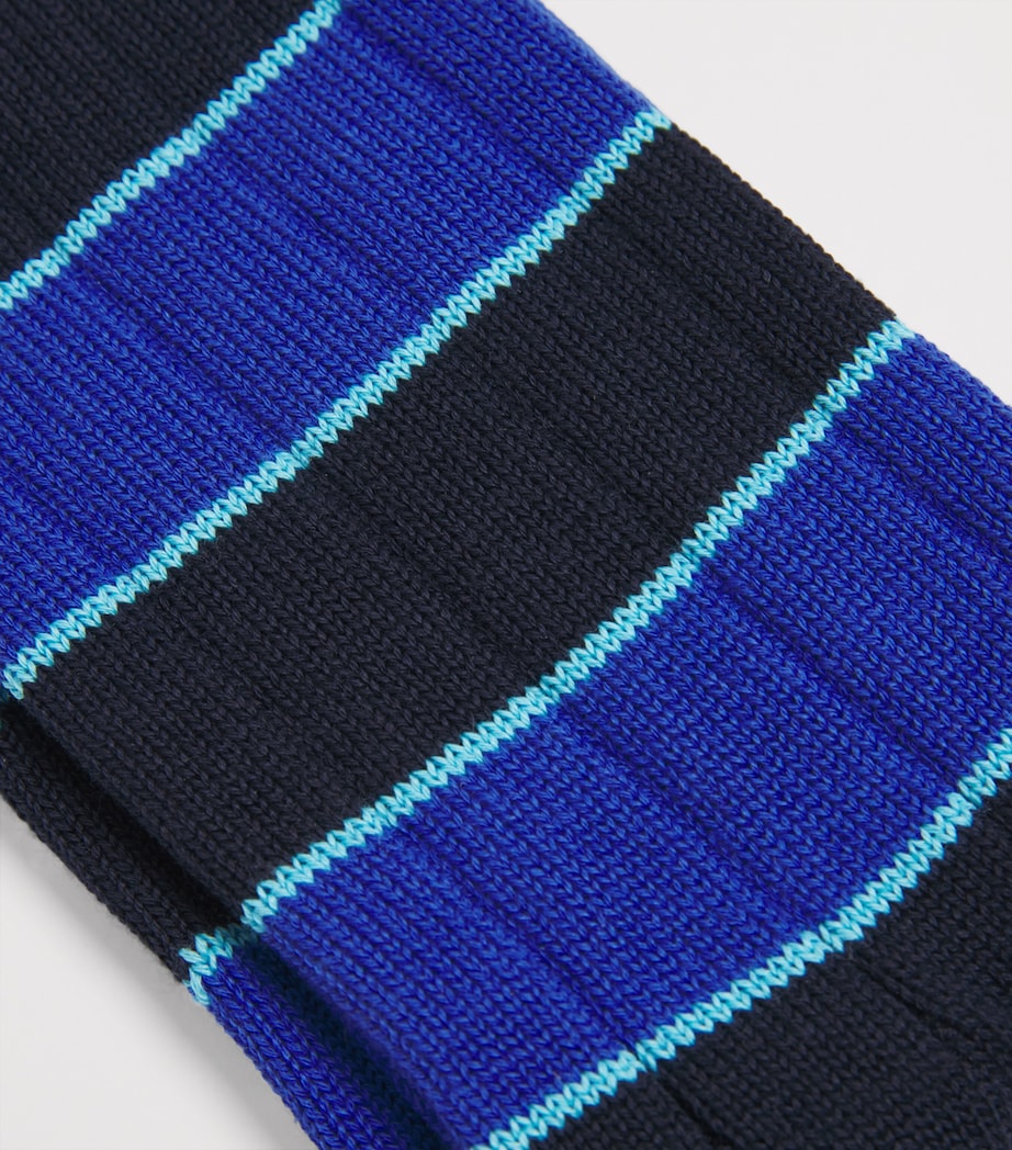 Cotton-Blend Kennedy Socks BLUE Image 2