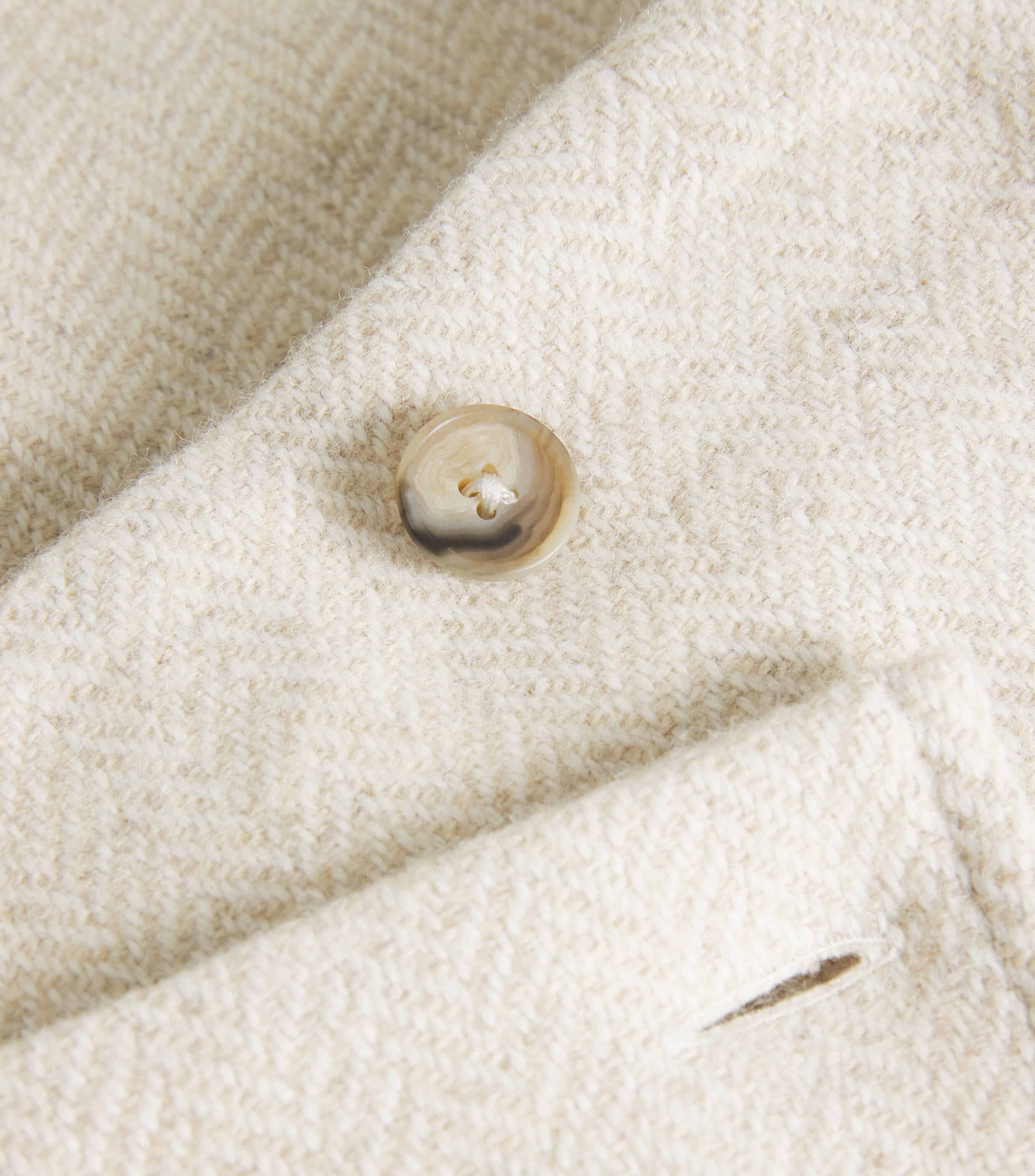 Wool-Blend Wrap Pencil Skirt CREAM HERRINGBONE Image 5