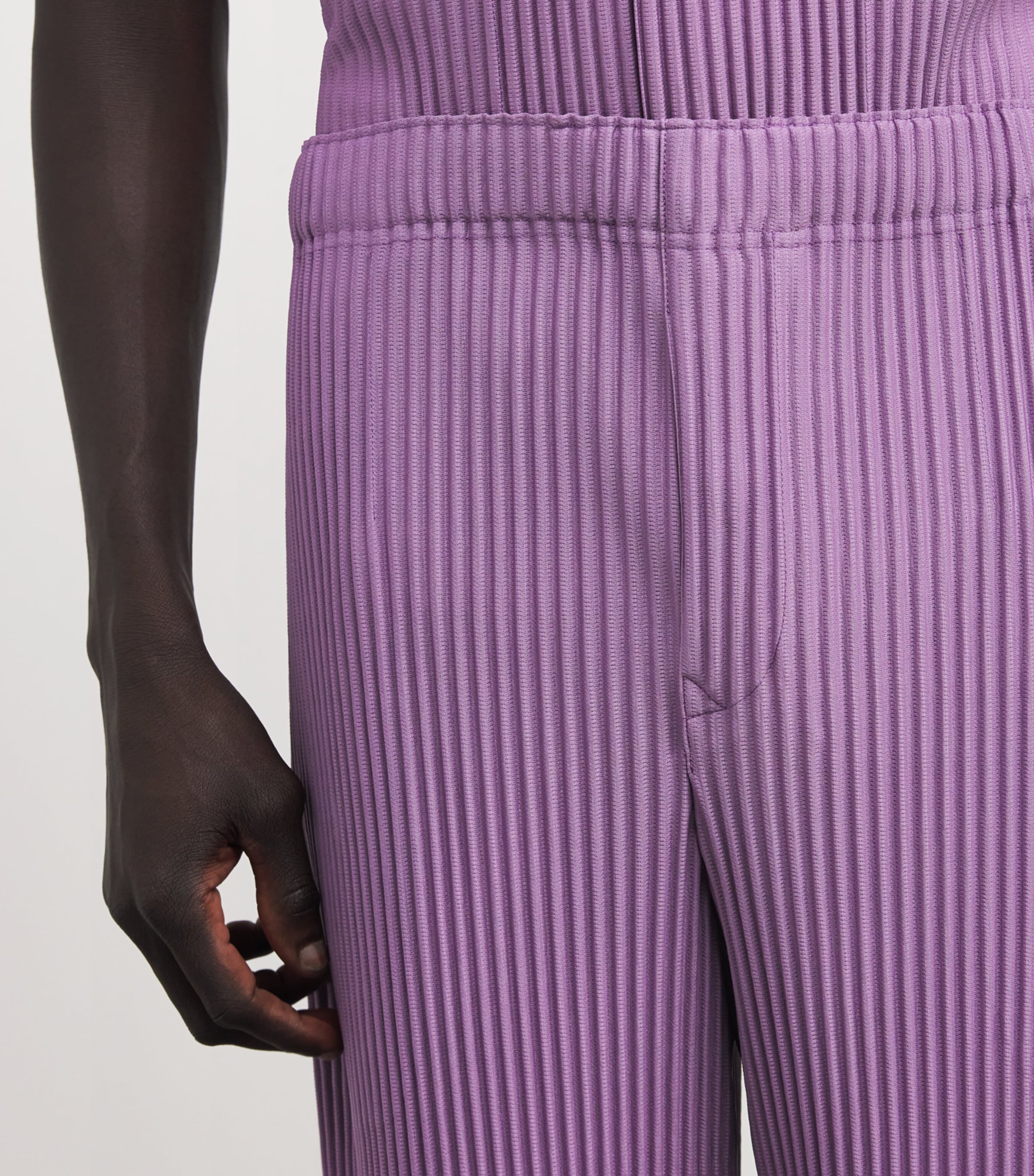 Homme Plissé Issey Miyake Purple Pleated Straight Trousers