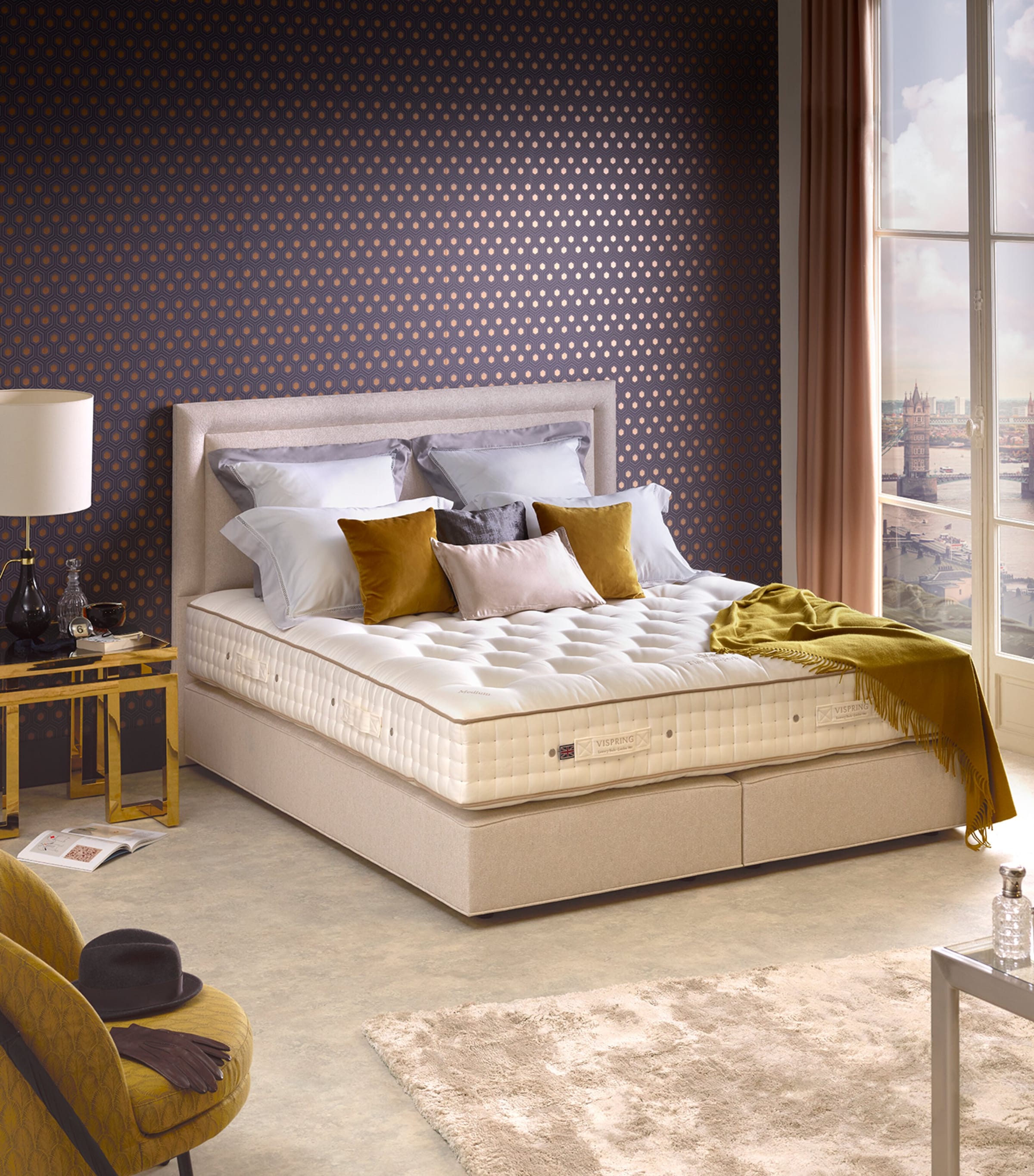 Medium Tiara Superb Mattress (150cm x 200cm) WHITE Image 2