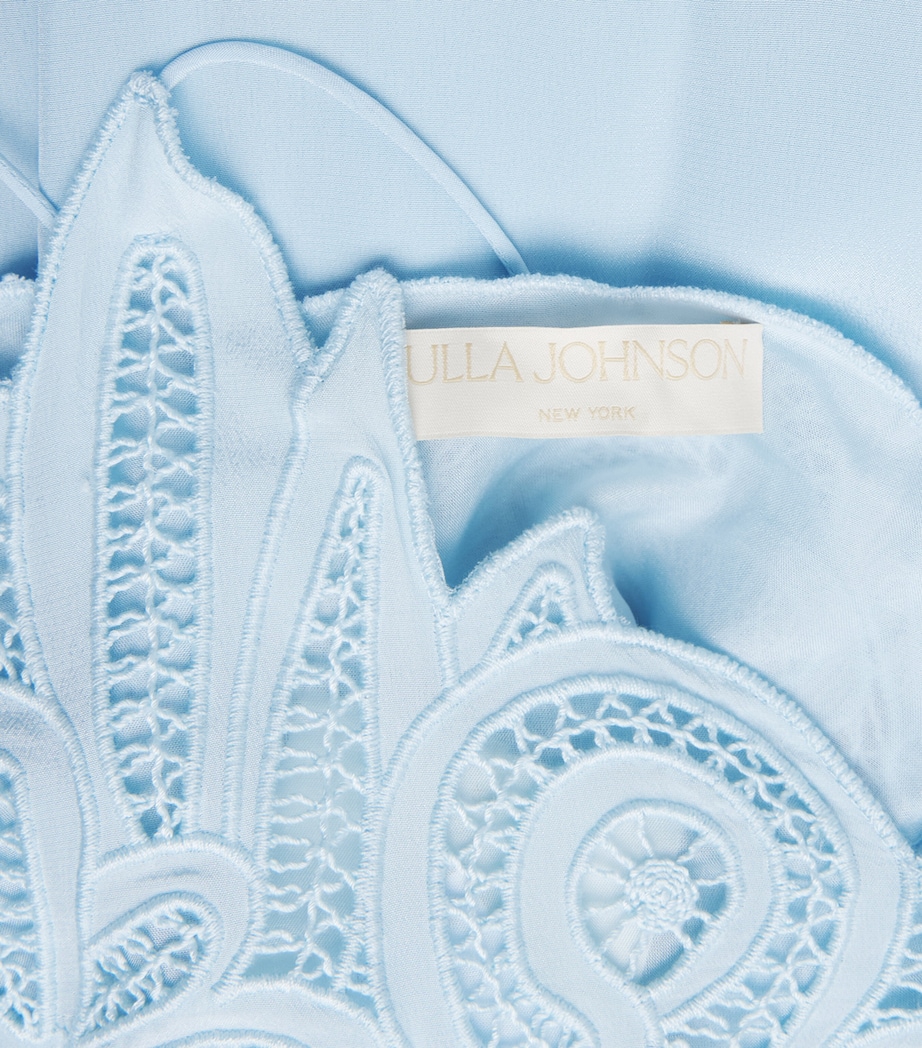 Ulla Johnson Womens Silk Lace Filippa Maxi Dress Adriatic Image 6