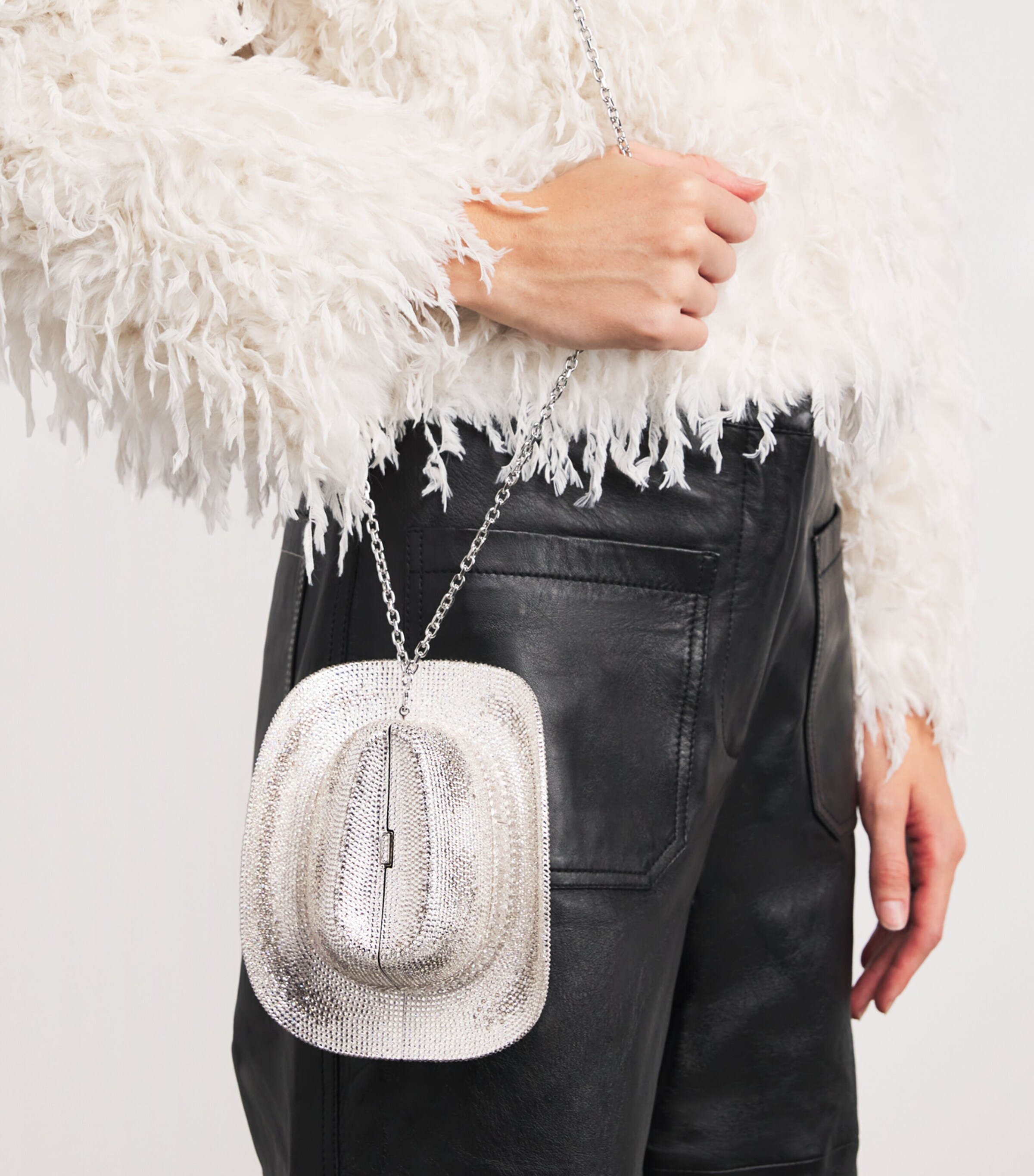 Crystal Cowboy Hat Jane Clutch Bag SRHMT RHINE MULTI Image 5