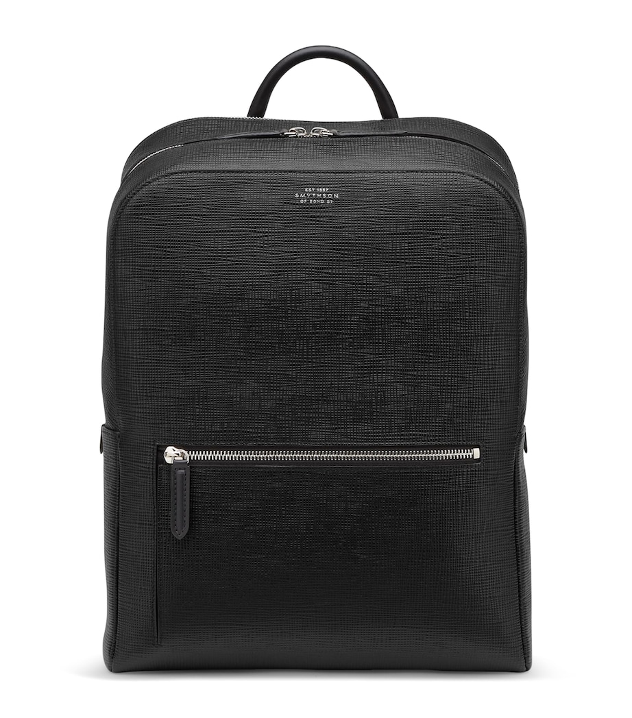Smythson Leather Panama Backpack Black Image 1