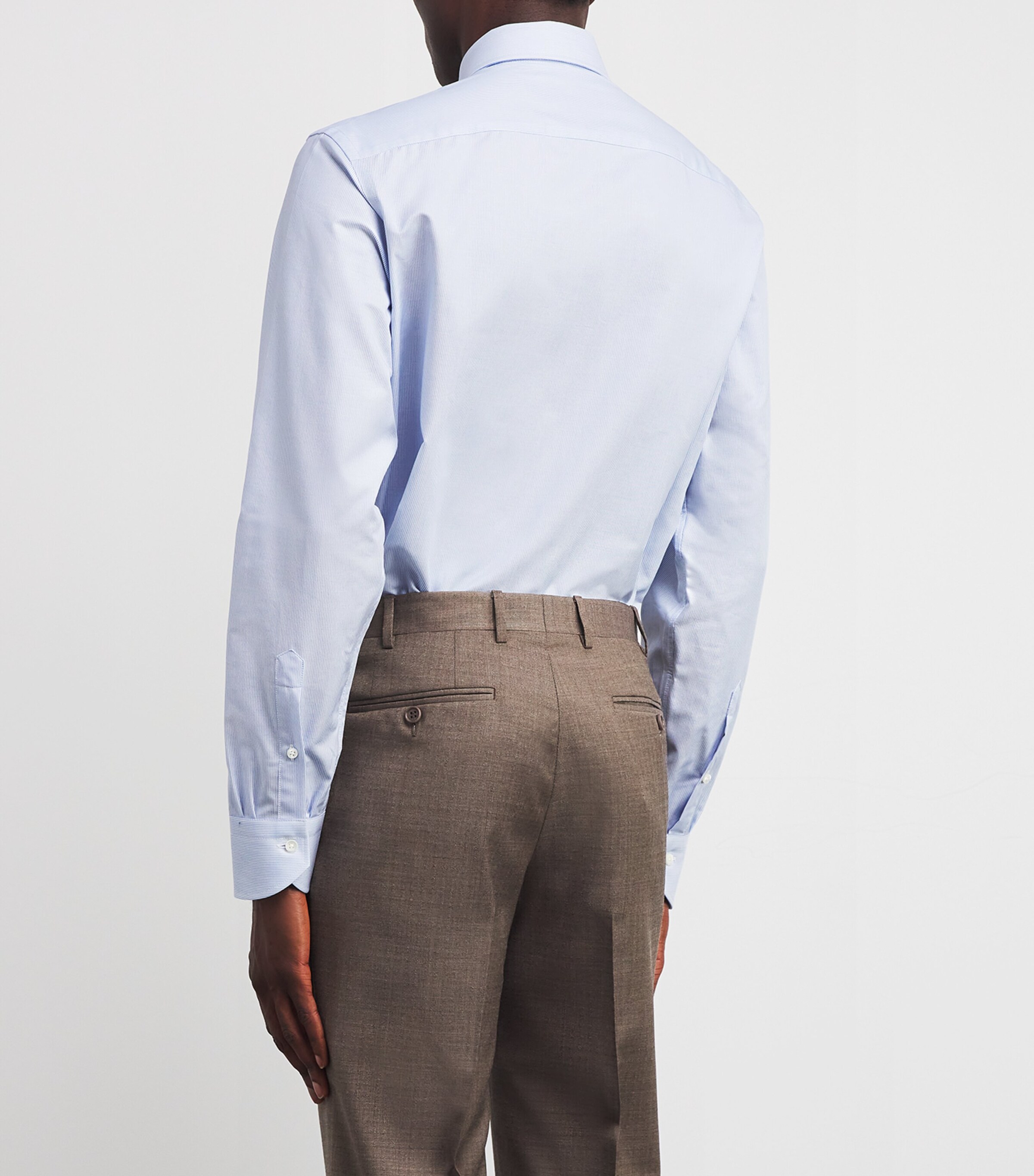 Canali Mens Cotton Stripe Shirt Image 4