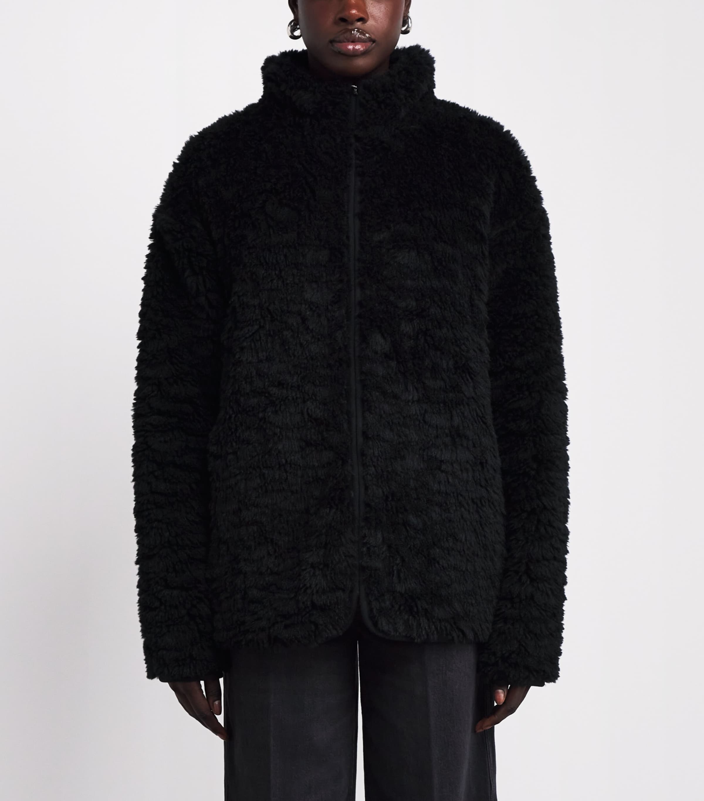Faux Fur Zip-Up Jacket ONYX Image 3