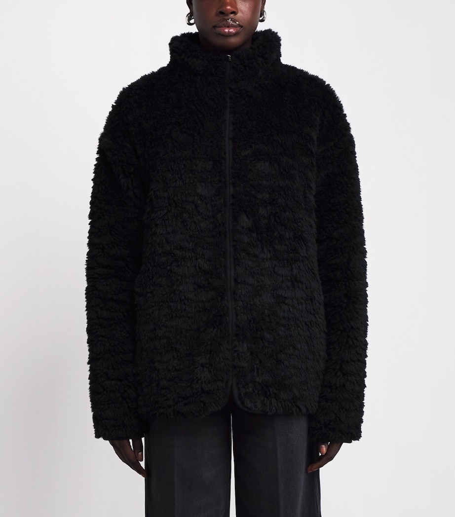Faux Fur Zip-Up Jacket ONYX Image 3