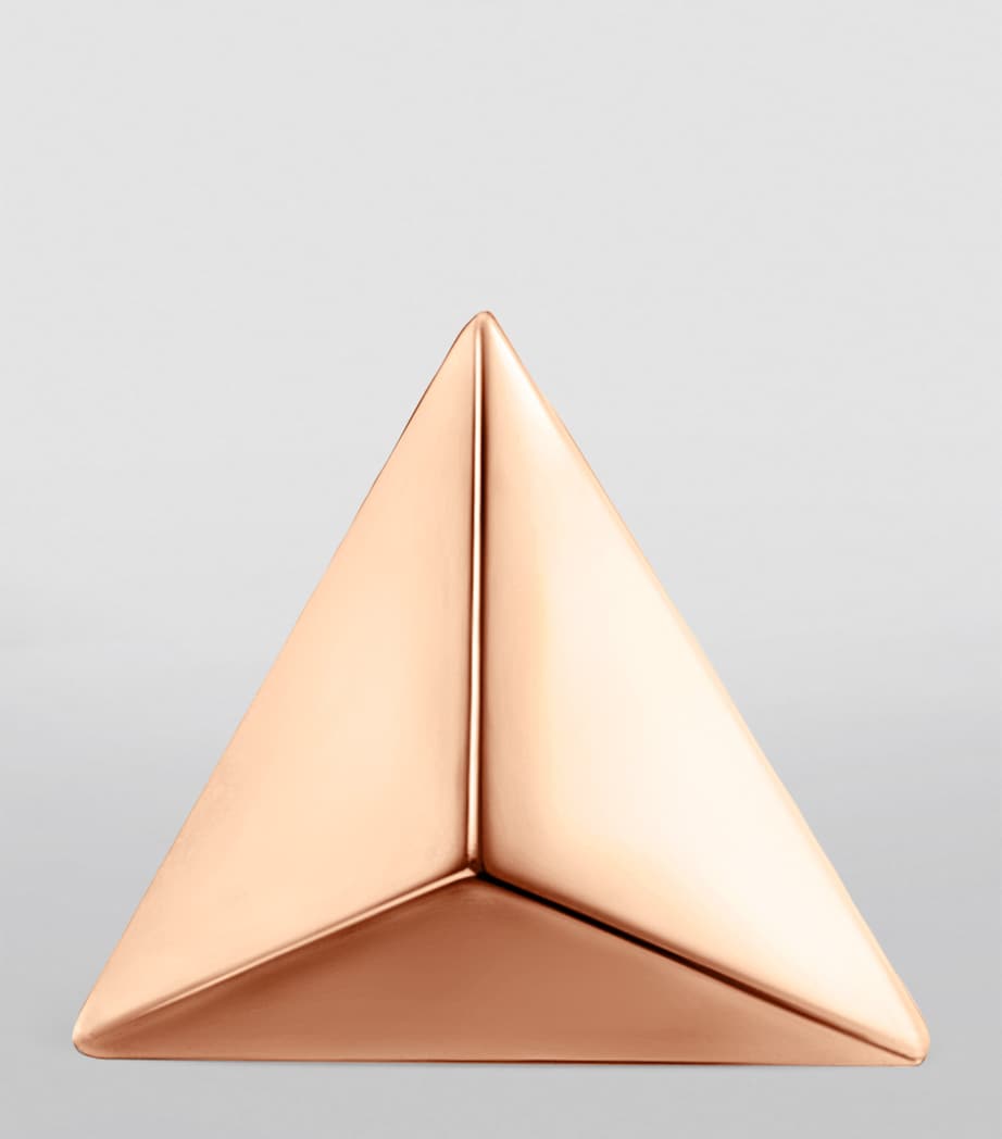 Rose Gold Faceted Triangle Threaded Stud Earring (3.5mm) ROSE GOLD Image 3