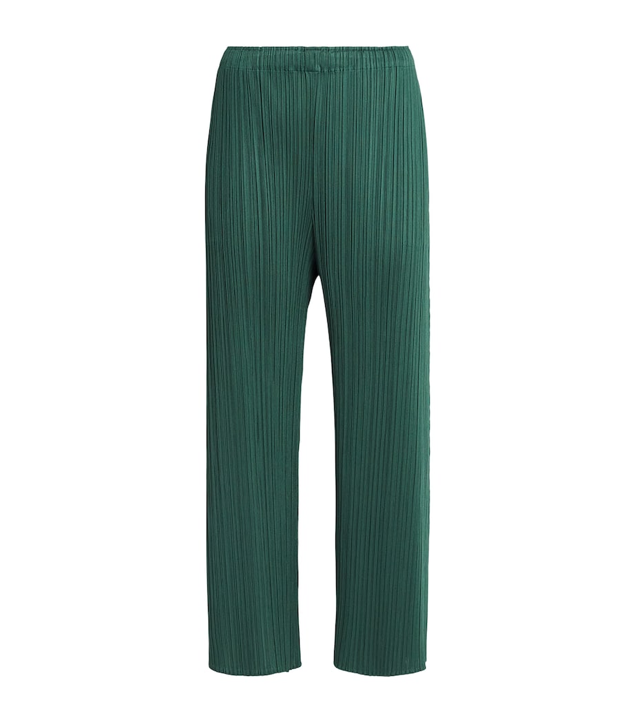 Pleats Please Issey Miyake Womens Monthly Colors Trousers Dark Green Image 1
