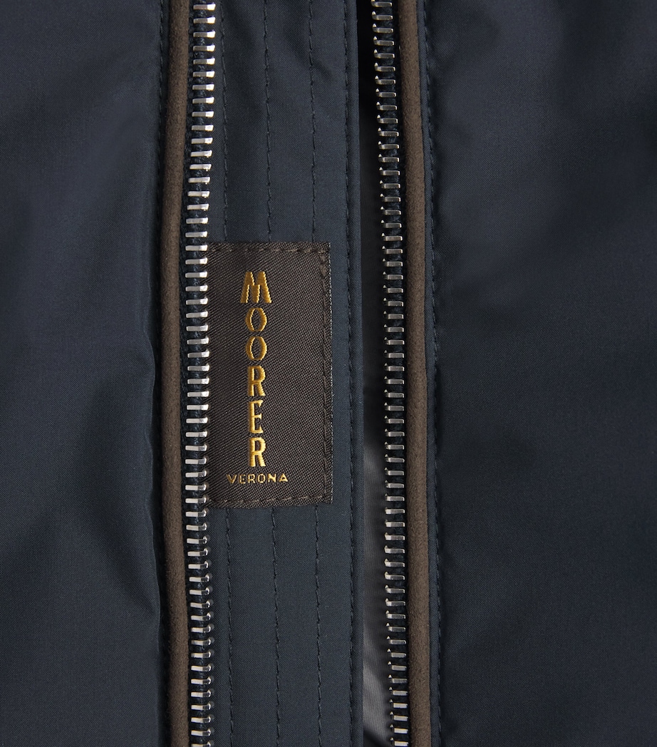 Moorer Mens Quilted Hybrid Jacket Blu Image 6