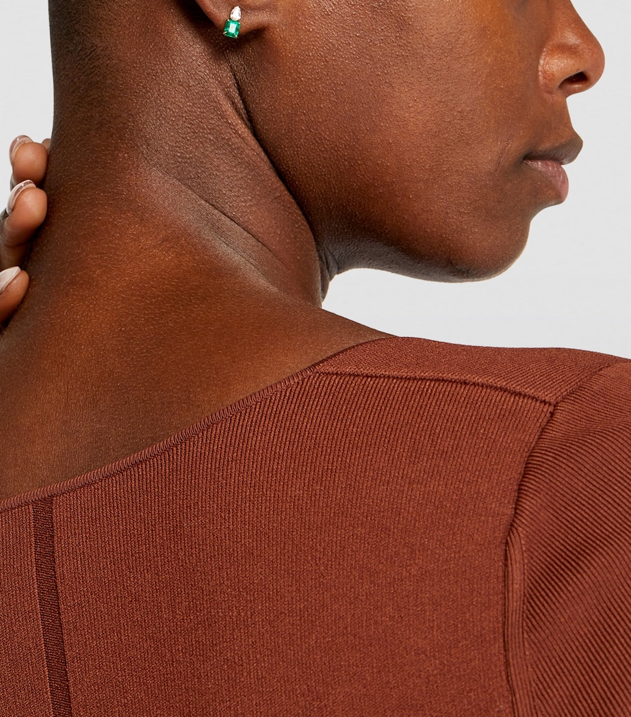 Yellow Gold, Diamond and Emerald Single Stud Earring YELOW GOLD Image 4