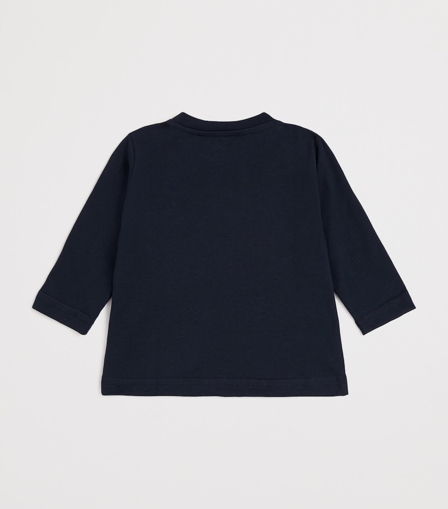 Cotton Embroidered Owl Long-Sleeve T-Shirt (6-36 Months) 071LIGHT GREY Image 2