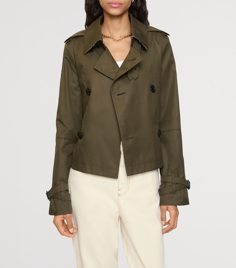 Tropical Gabardine Cropped Jacket JUNIPER Image 3