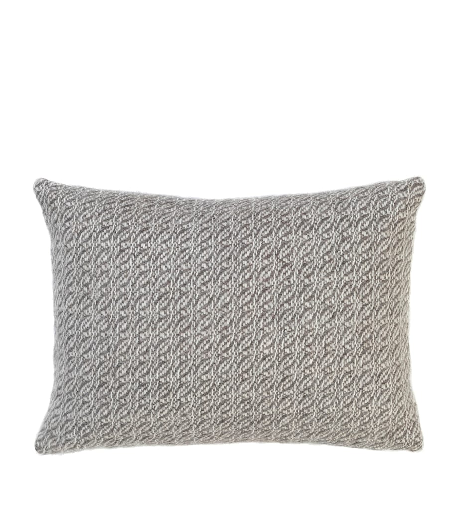 Araminta Campbell Alpaca-Blend Fern Cushion (30cm x 45cm) Grey Image 1