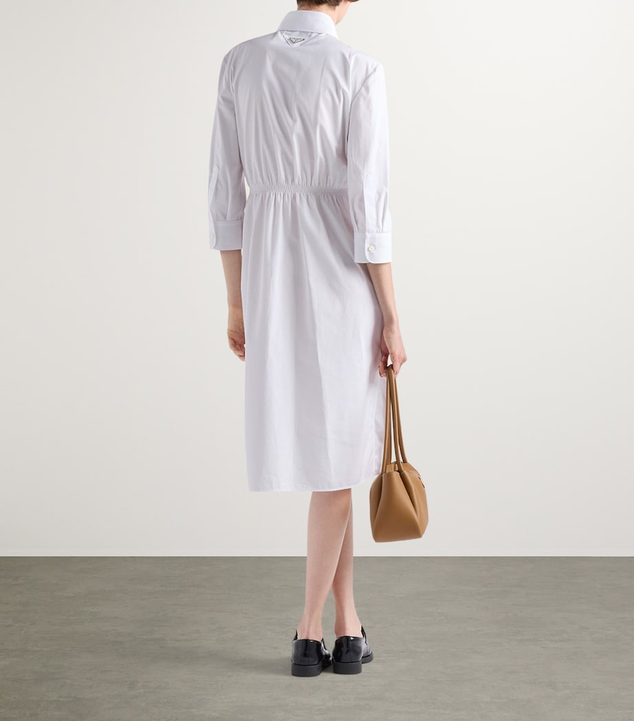 Prada Womens Cotton Poplin Shirt Dress Image 4
