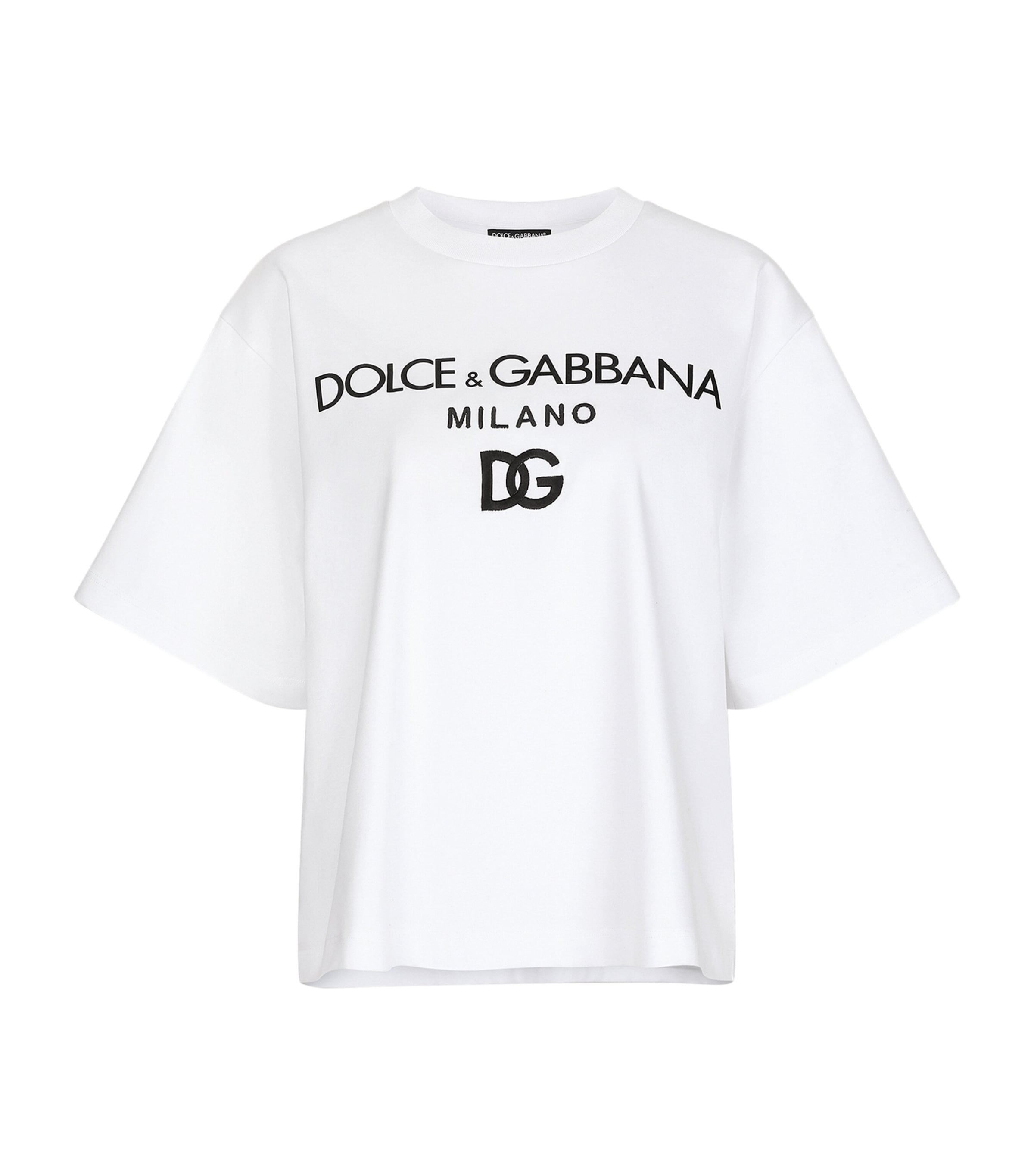 Dolce & Gabbana Flocked-logo Cotton T-shirt