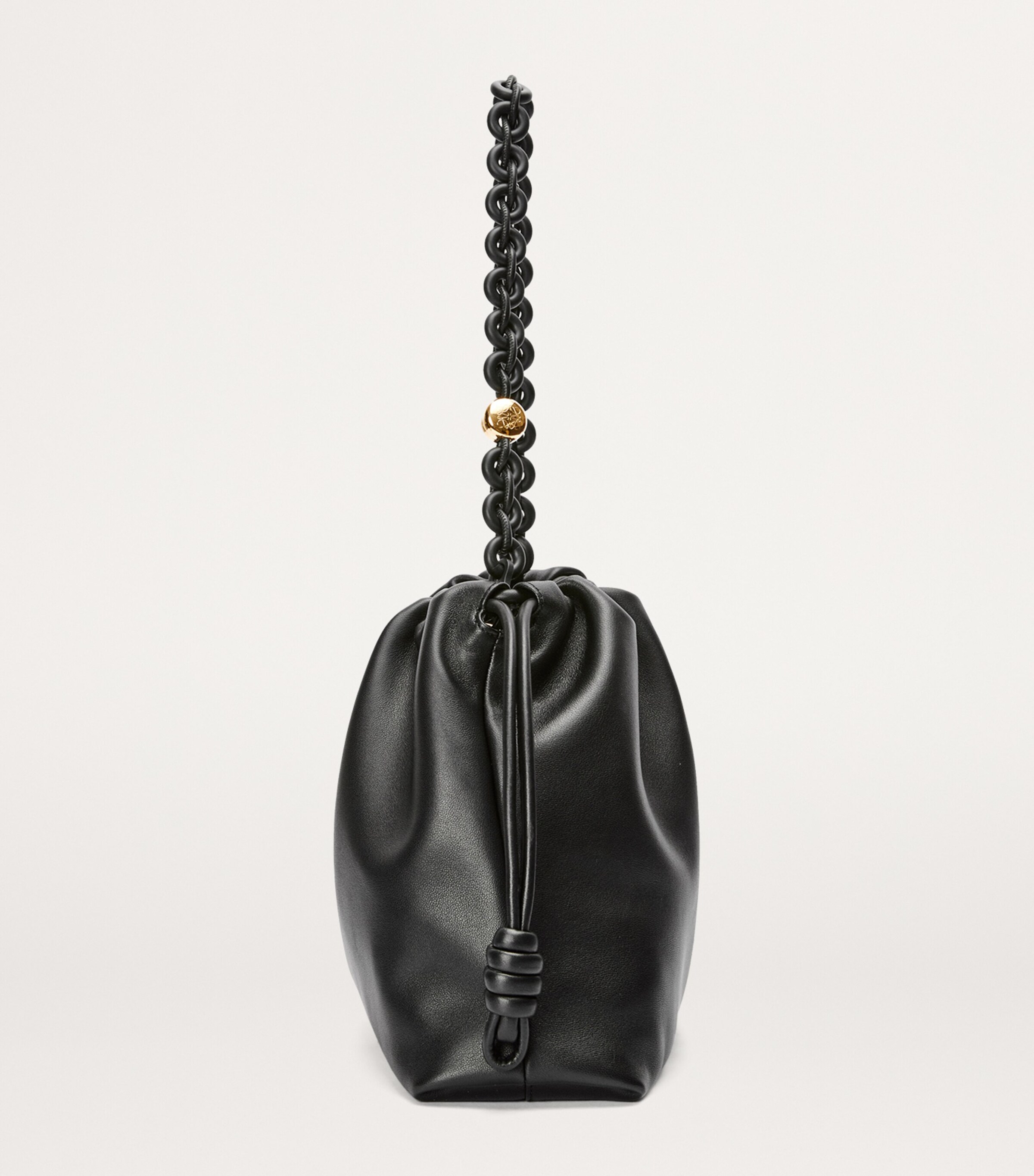 LOEWE Large Leather Flamenco Shoulder Bag Black Image 4