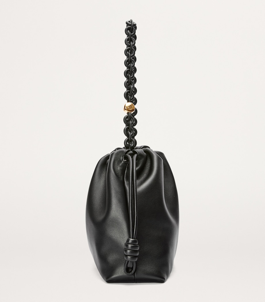 LOEWE Large Leather Flamenco Shoulder Bag Black Image 4