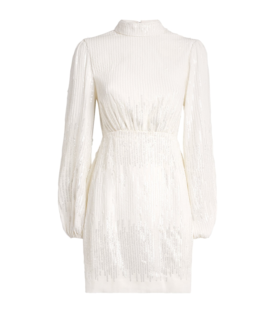 Sequinned Lara Mini Dress IVORY SEQUIN Image 1