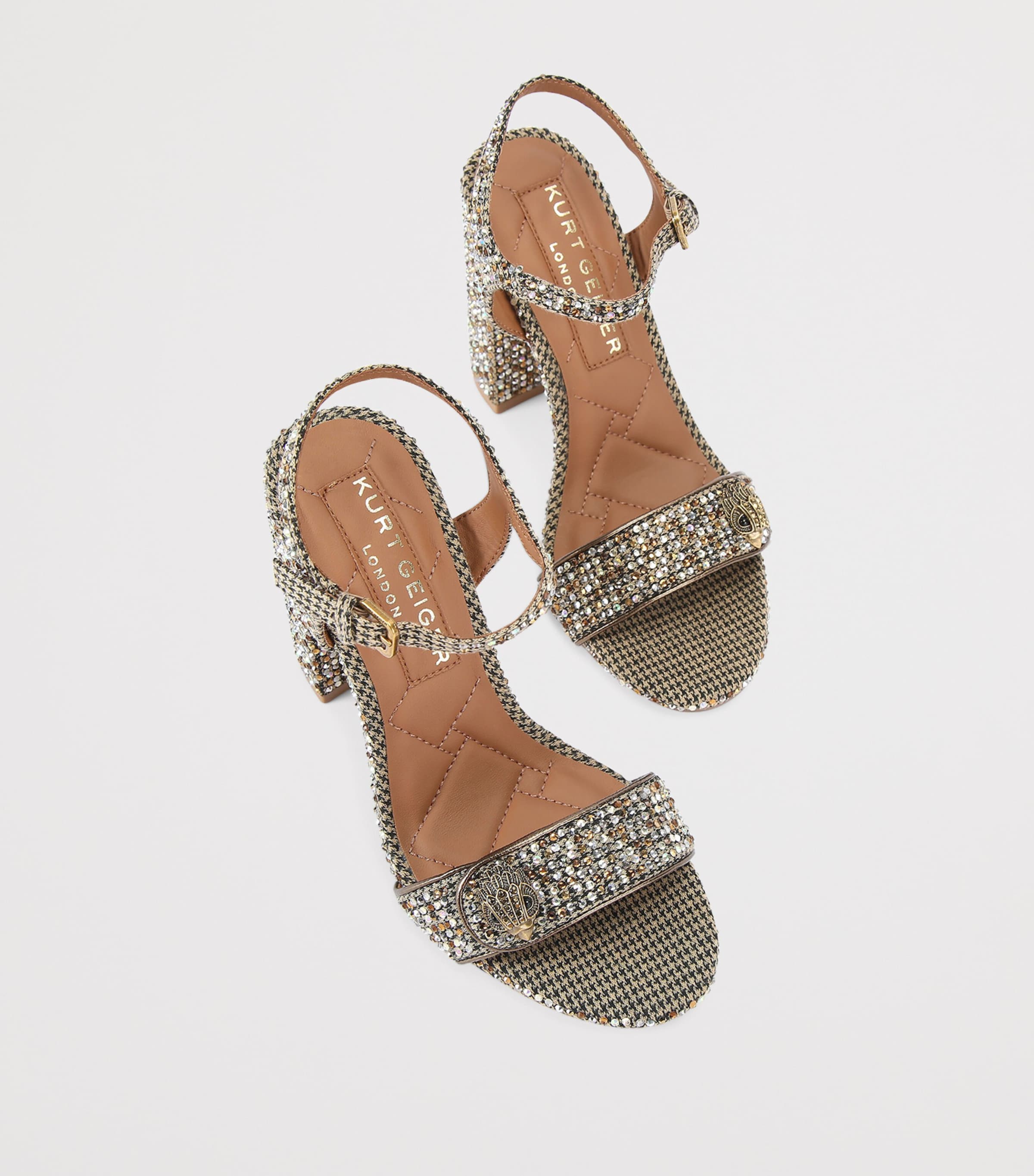 Embellished Langley Heeled Sandals BEIGE COMB Image 4