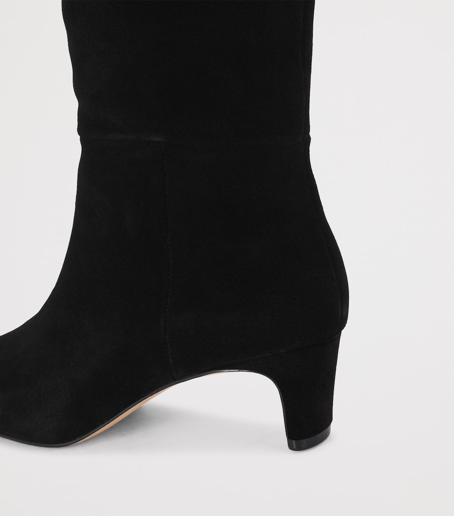 Kurt Geiger London Suede Ascot Knee-High Boots Black Image 4