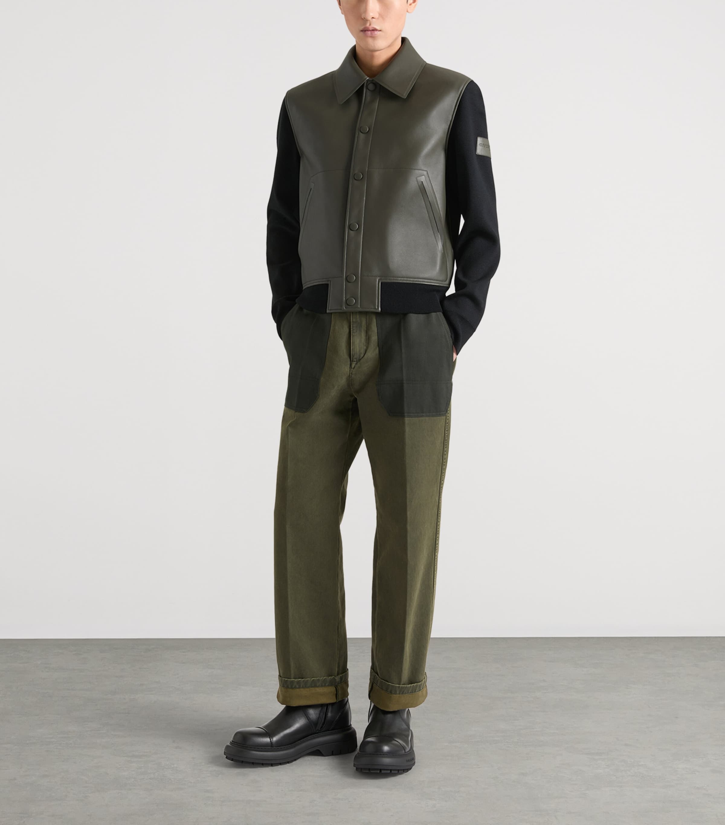 Givenchy Mens Wool-Lambskin Bomber Jacket Image 2