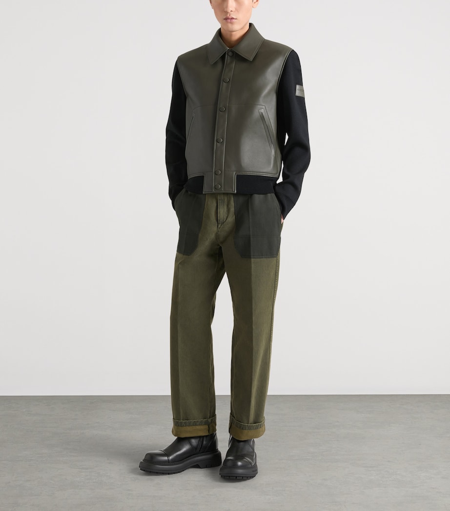 Givenchy Mens Wool-Lambskin Bomber Jacket Image 2
