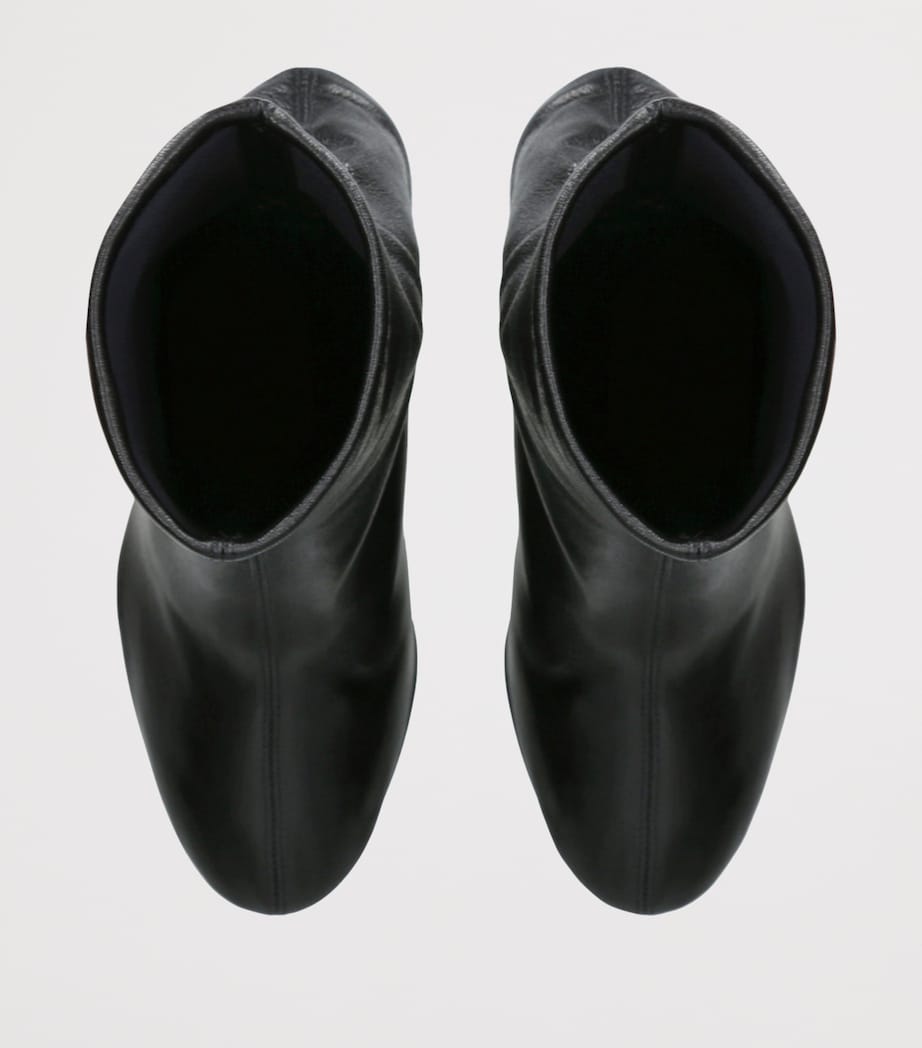 Leather Etienne Ankle Boots 95 BLACK Image 4