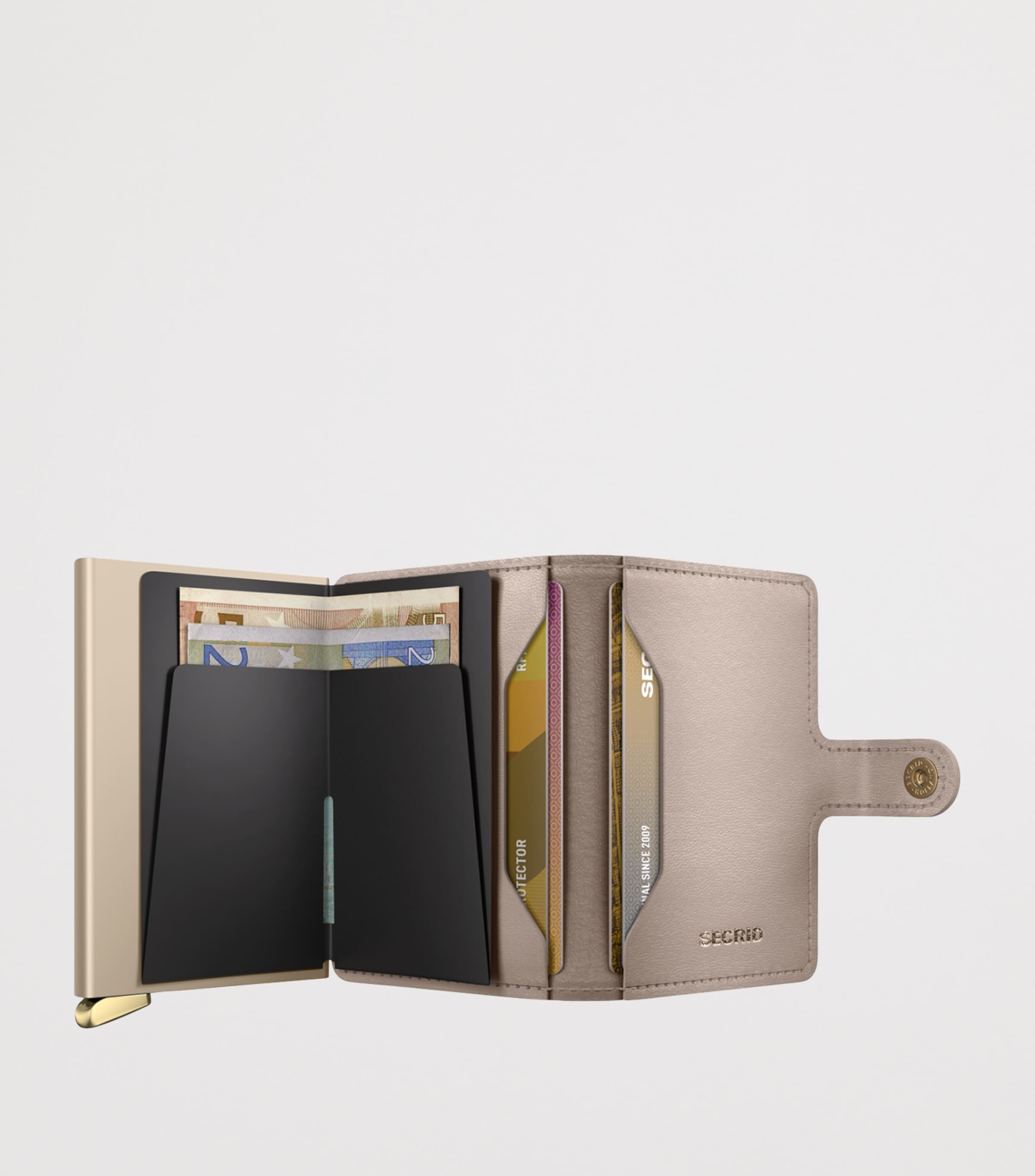 Leather Diamond-Embossed Miniwallet CHALK Image 4